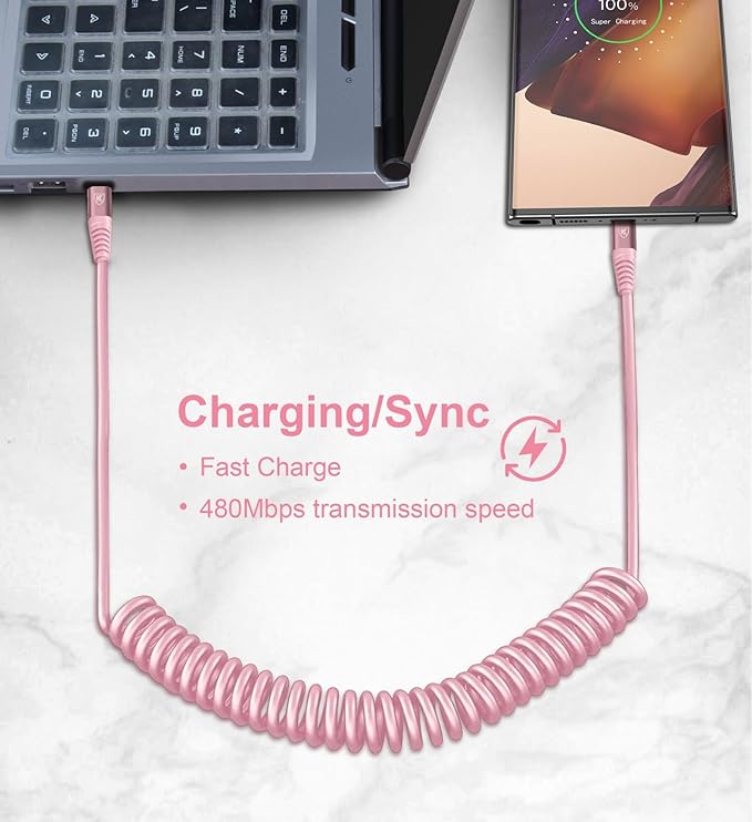 USB C to C Cable 6FT, CarPlay iPhone USB-C Cable/Android Auto USB C Cord - Image 5