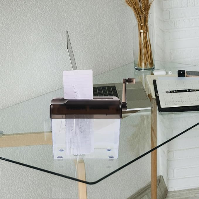 ifundom Manual Paper Shredder Small Desktop Handheld Wear-Resistant Shredder - Image 6