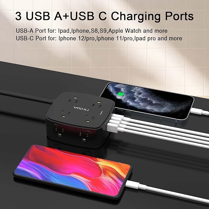10 Ft Surge Protector Power Strip - Image 3