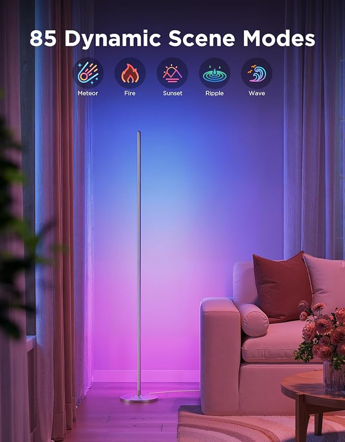 Govee RGBIC Floor Lamp, LED Corner Lamp Works - Image 3