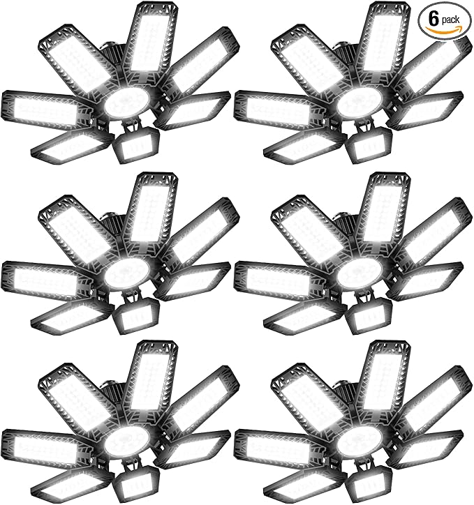CHENGCHILIT LED Garage Light 6 Pack - 200w 20000LM 6500K Garage Lights Ceiling by CHENGCHILIT