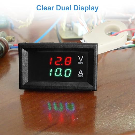 Linkstyle DC 5V-100V & 100A Digital Amp Voltage Meter, Dual Display Current - Image 6