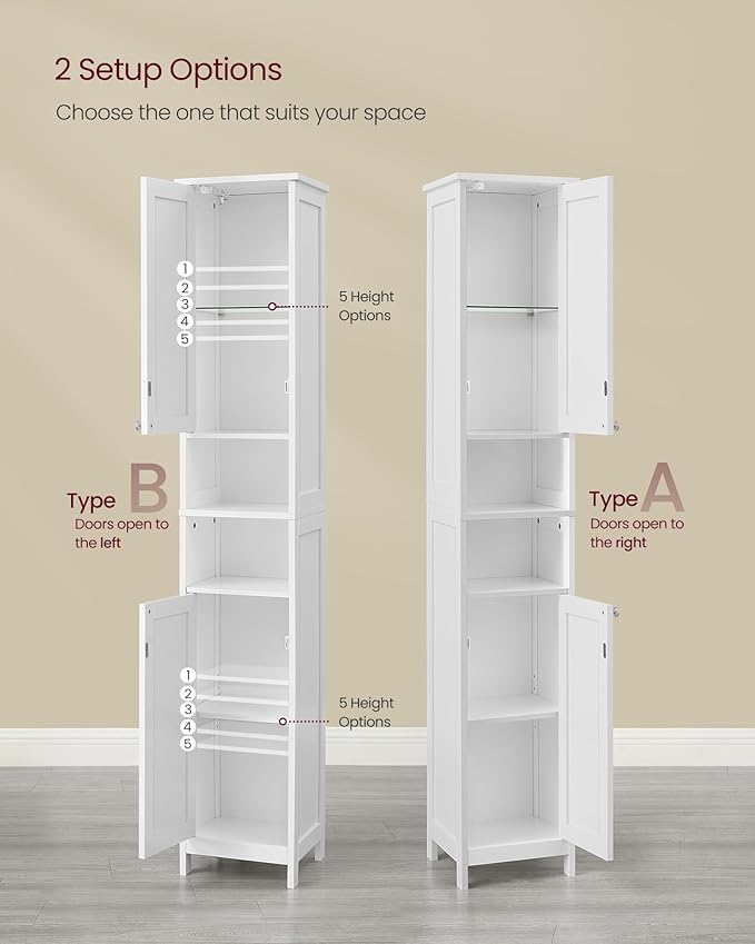 VASAGLE Tall Storage Cabinet - Image 6