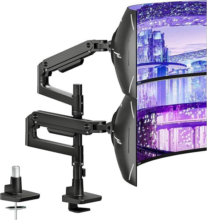 ARES WING Dual Monitor Arm Desk Mount by ARESWING