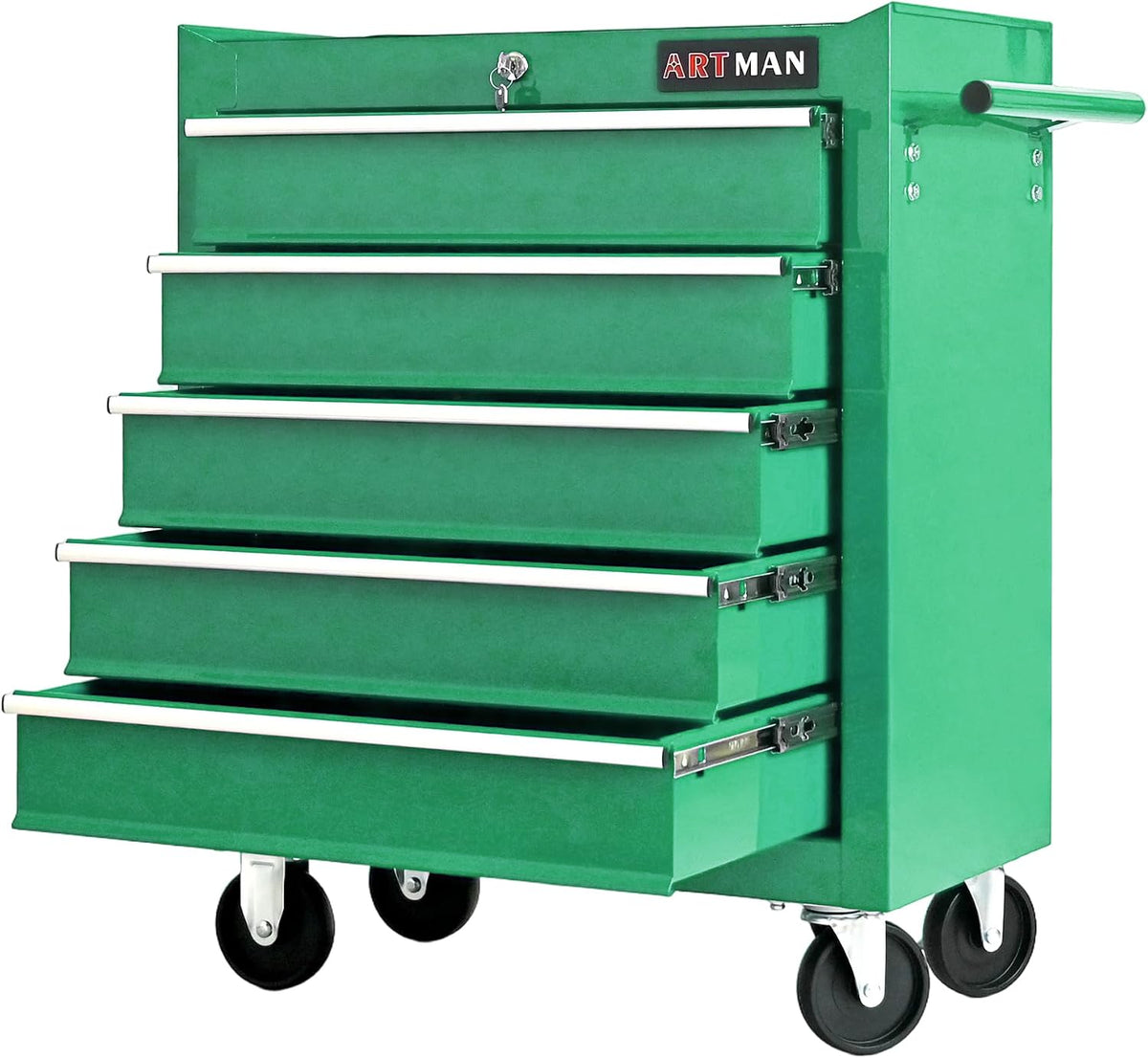 5 drawers rolling tool chest on wheels, multifunctional, main product view