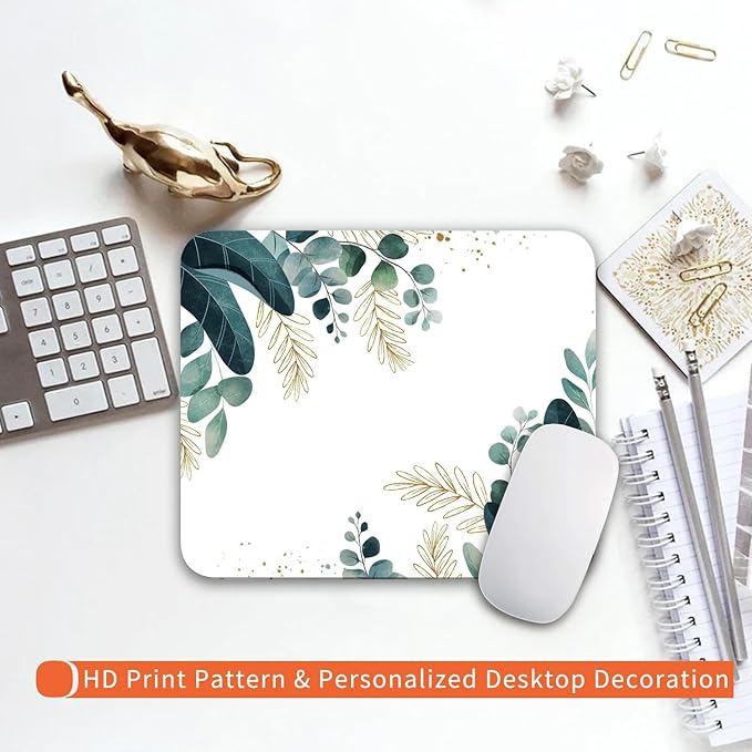 Armanza Square Mouse Pad Green Leaves, Personalized Premium-Textured Custom - Image 6
