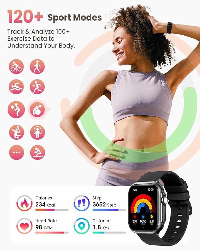 Smart Watch for Women Men Fitness: 1.85" Smart Watch - Image 6