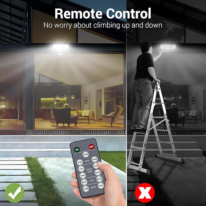 NOVOSTELLA Security Lights Motion Sensor Outdoor, Dusk to Dawn 45W 5000lm 5000K - Image 2