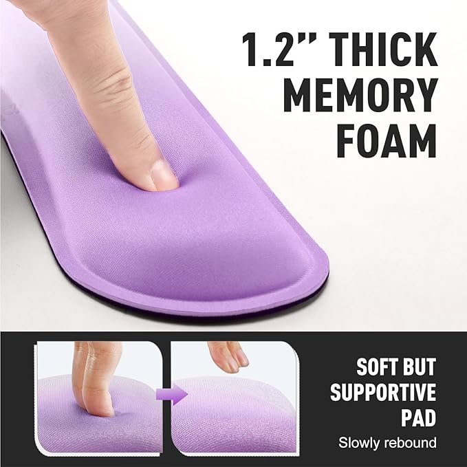 Gimars Upgrade Enlarge Silky Gel Memory Foam Keyboard Wrist Rest, Wrist Rest - Image 5