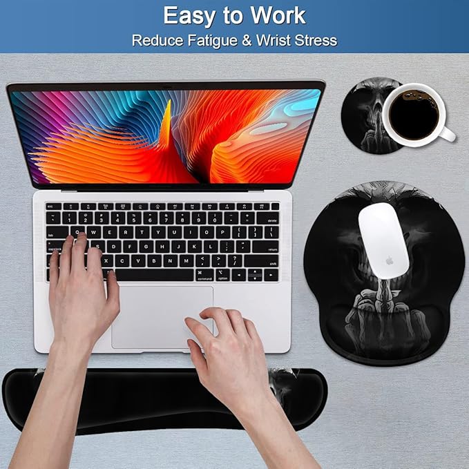 Keyboard Wrist Rest and Mouse Pad Wrist Support Set - Image 3