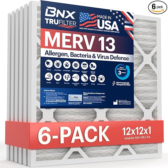 BNX TruFilter 12x12x1 Air Filter MERV 13 by BNX