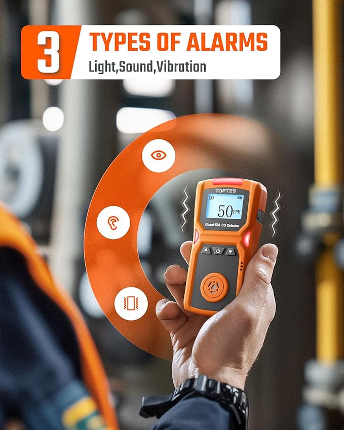 TopTes Guard-533 Portable Carbon Monoxide Detector, CO Detector - Image 2