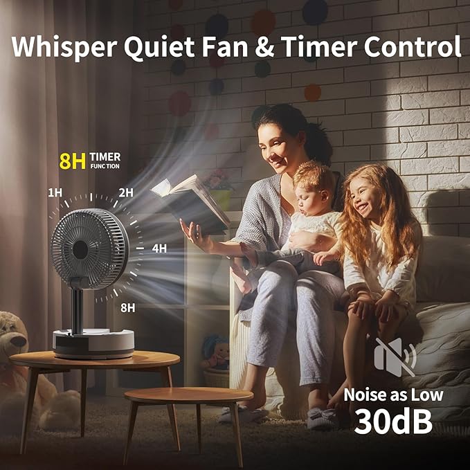 Socool 40000mAh Portable Fan Foldable Battery Rechargeable - Image 6