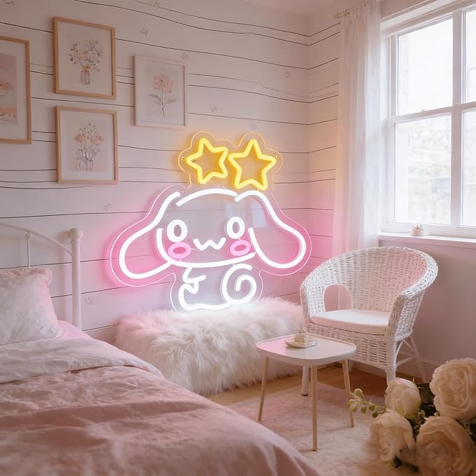 THIIXDAI Cinnamoroll Neon Sign for Room Decor, USB Powered LED Lights - Image 4