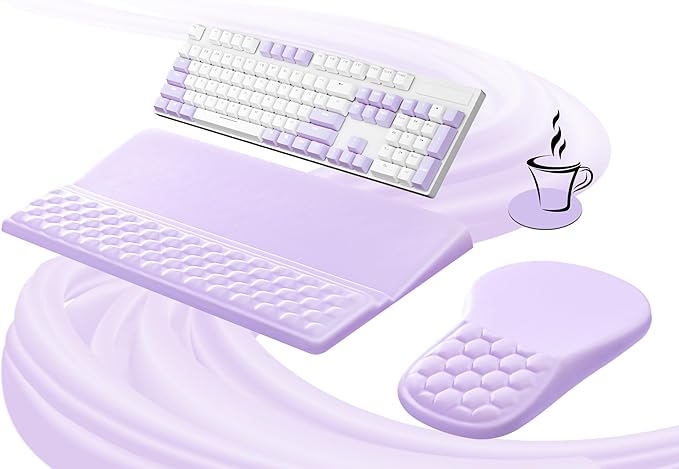 Ospelelf Ergonomic Mouse Pad and Keyboard Stand Wrist Rest Set, Memory Foam by OspelelfOfficeSupplies