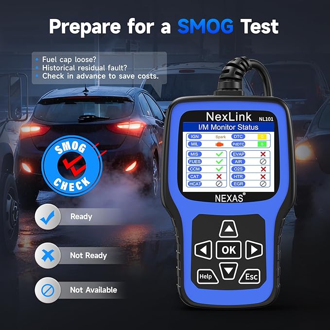 NEXAS NL101 OBD2 Scanner with Battery Tester - Image 4