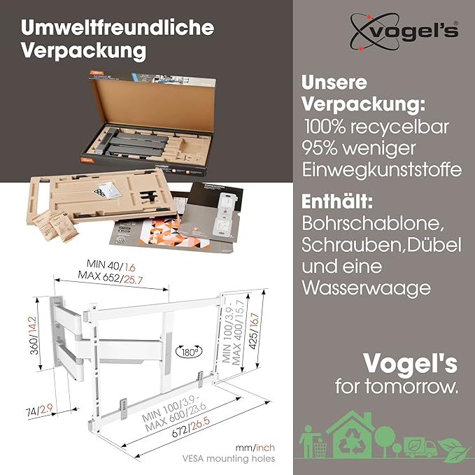 Vogel's TVM 5645 Full-Motion Ultra-Thin TV Wall Bracket - Image 4