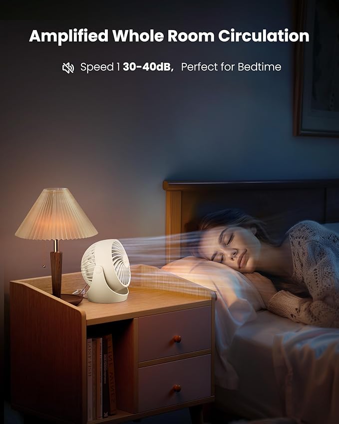 Gaiatop Desk Fan, 5-Inch Portable Electric Table Desktop Air Circulator Fans - Image 3