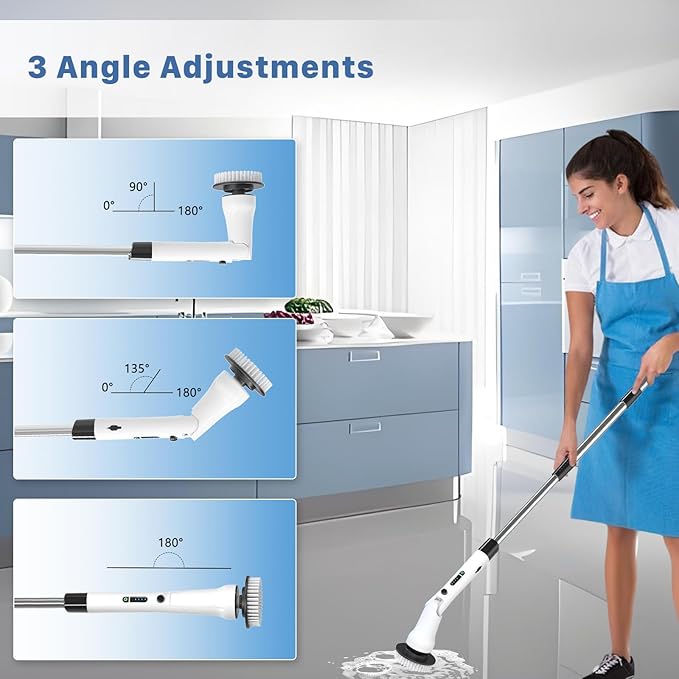 Electric Spin Scrubber, Hillyfe Bathroom Scrubber Electric - Image 2