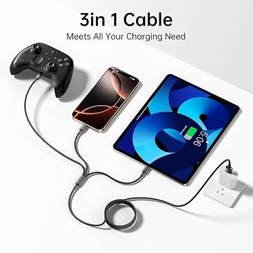 Multi USB Charging Cable 3A, 3 in 1 Fast Charger Cord Connector - Image 7