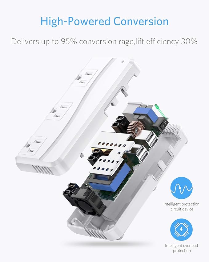 BESTEK 220v to 110v Voltage Converter, US to Europe Converter - Image 7