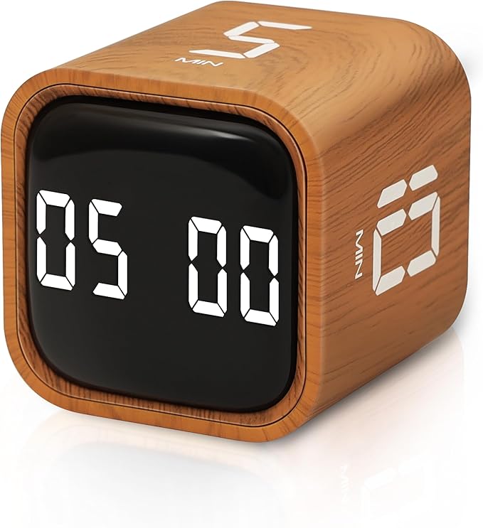 VEWINGL Cube Productivity Timer, 5/10/30/60 Min Presets + Custom Countdown by VEWINGL