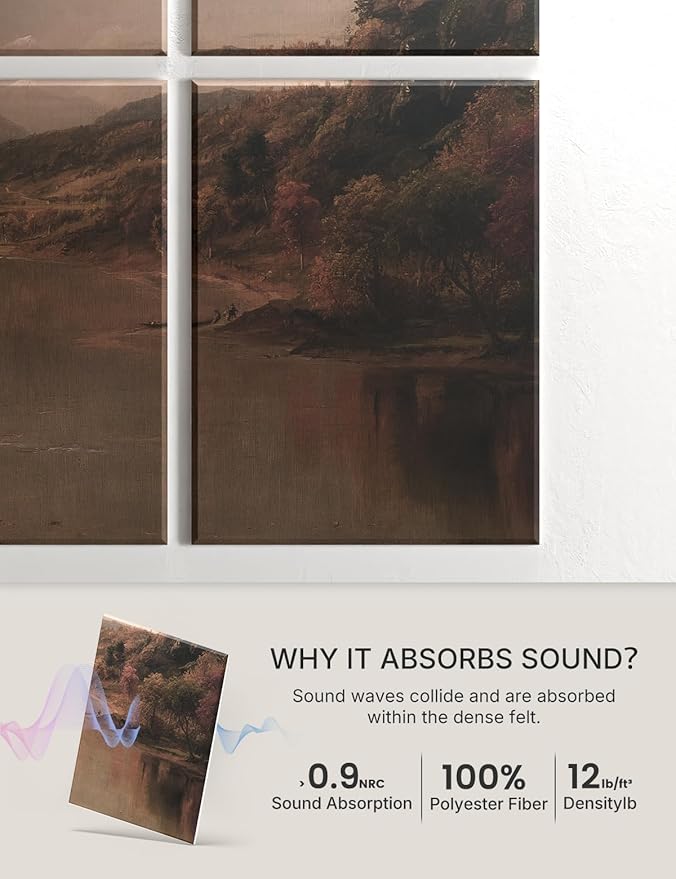Wall Art Acoustic Panels, Decorative Sound Absorbing Panels - Image 4