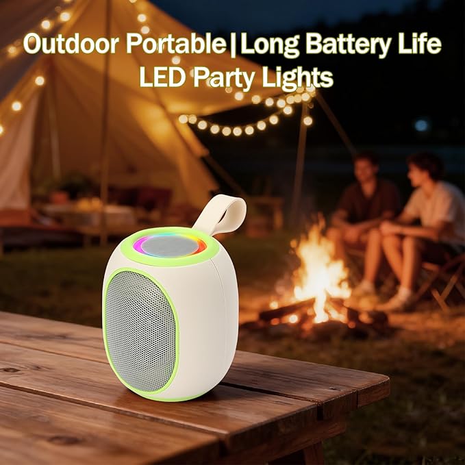 Portable Bluetooth Speaker – 8W HD audio quality, TWS stereo pairing, LED light - Image 5