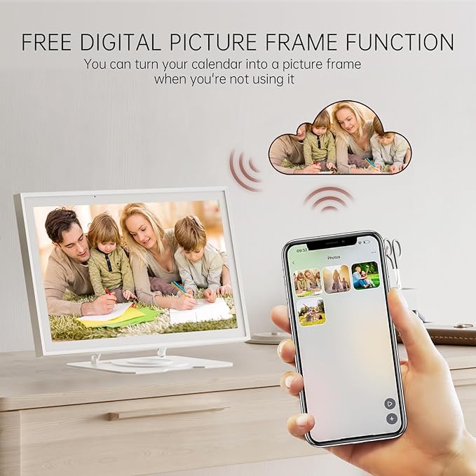 Digital Calendar, 15.6 inch Wall Planner & Chore Chart, Rechargeable Full HD - Image 6