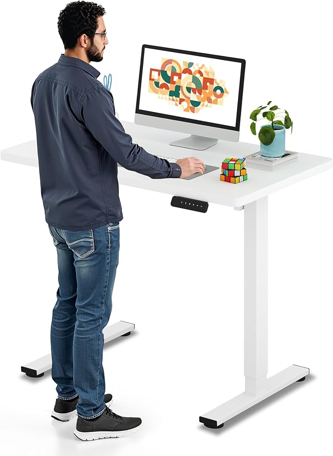 SANODESK Electric Standing Desk 48 x 24 Inches Whole-Piece Desktop Height by sanodesk