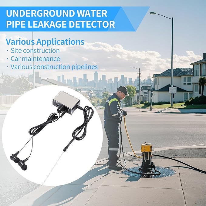 Water Leakage Detector, Underground Water Pipe Leak Detector Monitor - Image 2