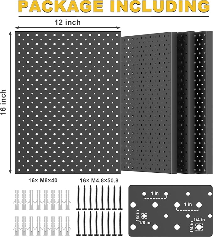 Ultrawall Metal Pegboard Panels, Pegboard Wall Organizer, Garage Tool Storage - Image 2