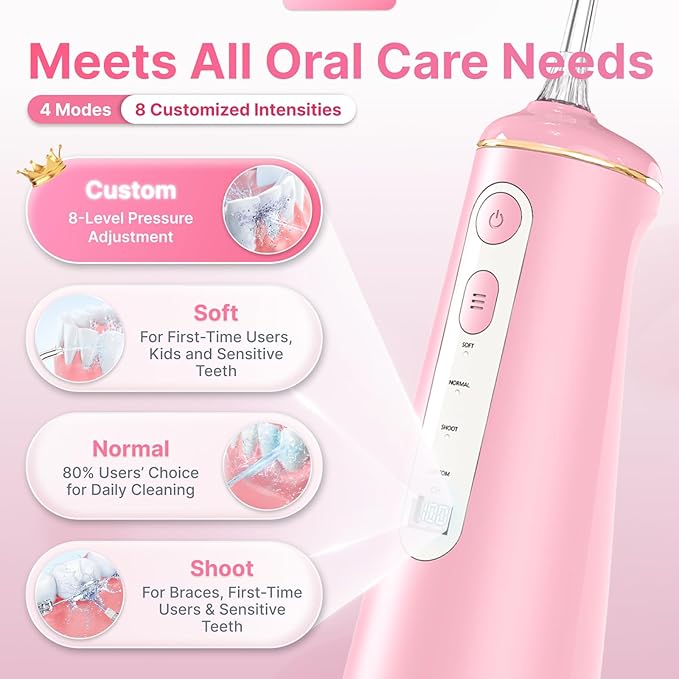 Water Flosser for Teeth, Cordless Oral Irrigator Portable Dental Cleaner Picks - Image 3