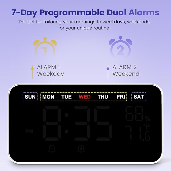 Dekala Bed Shaker Loud Alarm Clock - Image 4