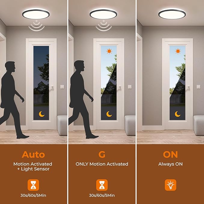 Matane Motion Sensor LED Ceiling Light - Image 4