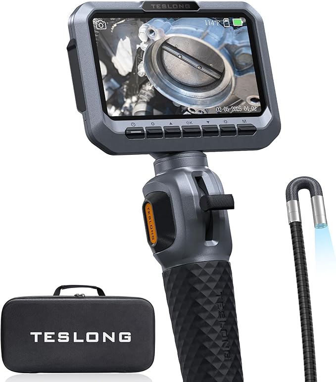 Teslong Two-Way Articulating Borescope, 5.5mm Slim Probe, 5.0'' Industrial by Teslong