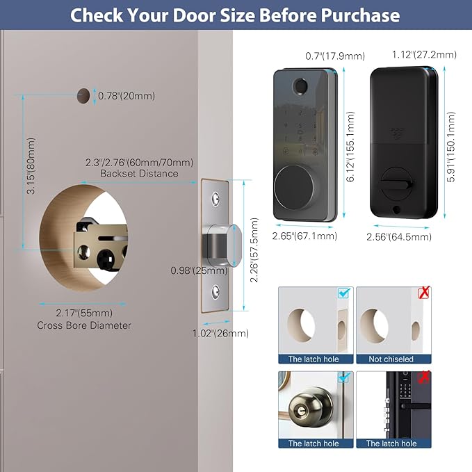 Fingerprint Door Lock, Biquole Keyless Entry Door Lock, Smart Lock - Image 8