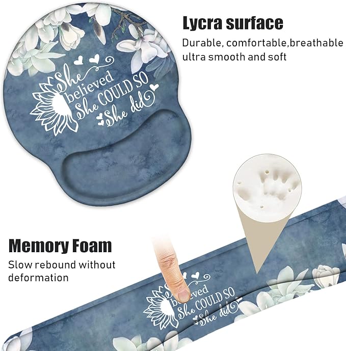 Keyboard Wrist Rest and Mouse Pad Wrist Support Set - Image 6