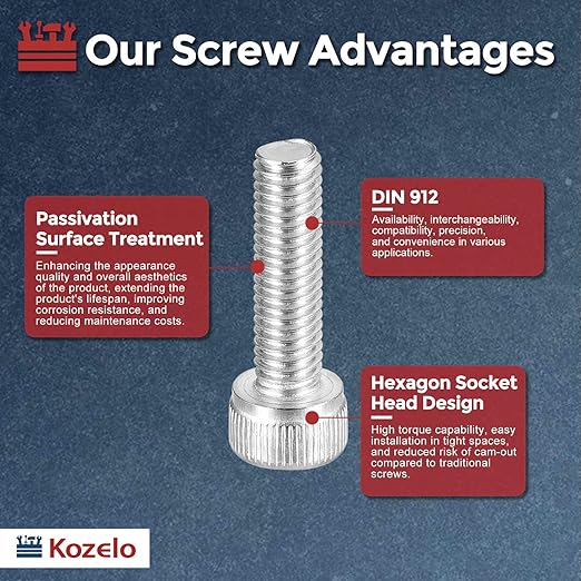 Kozelo 40pcs Socket Head Cap Screws - Image 3