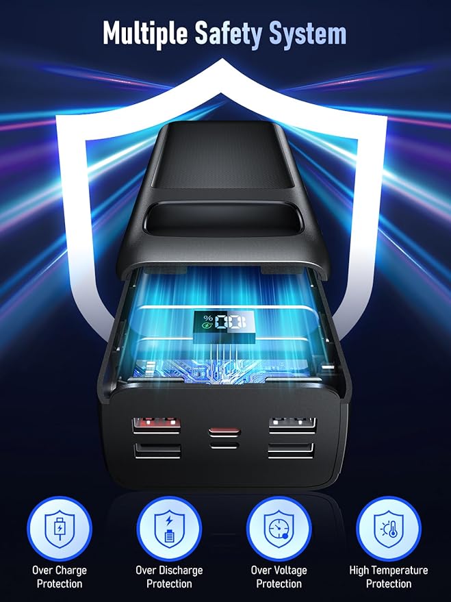 50, 000mAh Power Bank with 35W PD Fast Charging | 8-Port Portable Charger High - Image 5