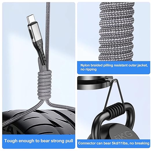 Durcord 2Pack 10ft USB C Charger Cable - 100W Fast Charging - Image 5