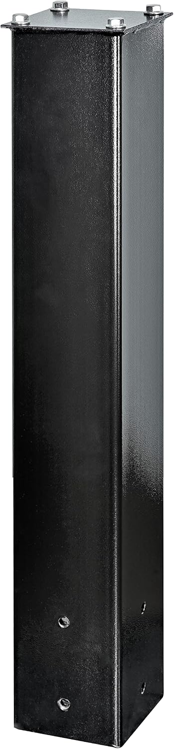 Mail Boss 7106 Curbside Steel Post Mount Security Locking Mailbox, Black, Extra Large, 21 in. D x 11.125 in. W x 13.75 in. H & 7127 Surface Mount, Black Mailbox Post