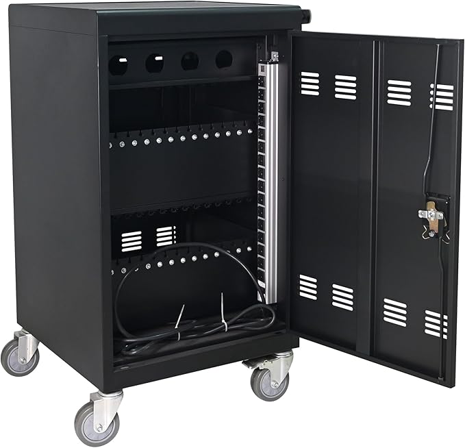 Aokleo Laptop Charging Cart, 32 Devices Tablet Storage Carts - Image 9