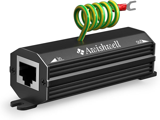 Awishwell Ethernet Surge Protector Gigabit, 10 Pack PoE++ RJ45 Surge Protector by Awishwell