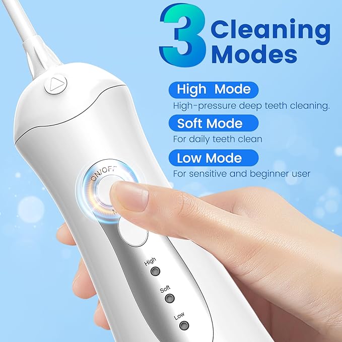 WellLeo Water Flossers for Teeth, Portable Oral Irrigator Rechargeable Water - Image 3