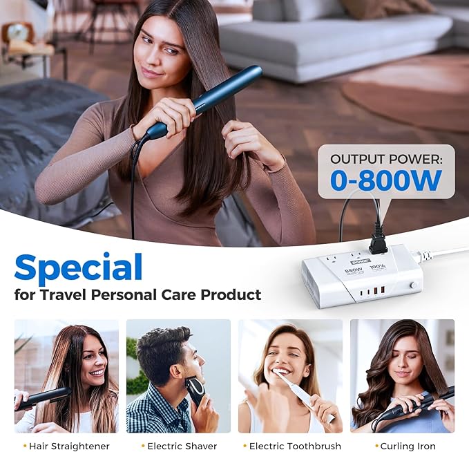 DOACE 800W Pure Sine Wave Voltage Converter US to Europe - 220V to 110V - Image 5