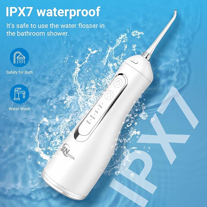 JNGOODS Cordless Water Dental Flosser Oral irrigator, JNGOODS 300ml - Image 5
