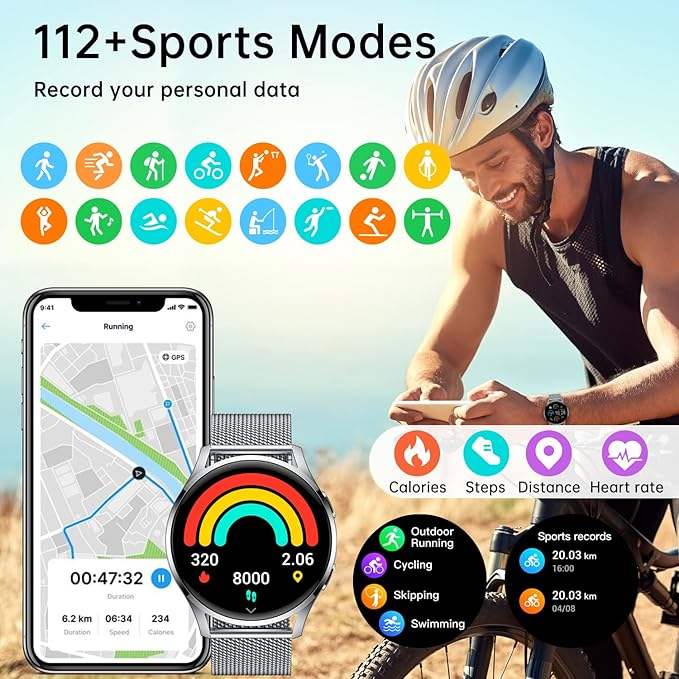 Smart Watch for Men Women Fitness: Waterproof Make/Answer Call Smart Watches - Image 4