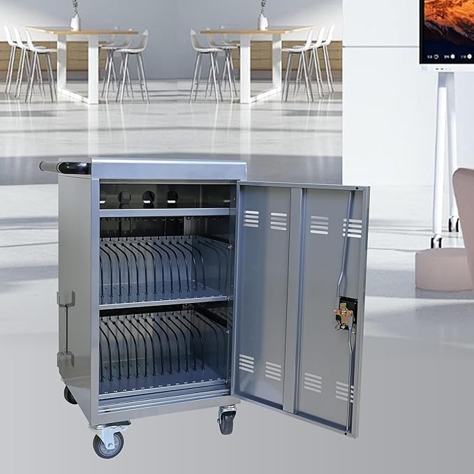 Aokleo 32 Devices Laptop Charging Cart, Tablet Storage Carts - Image 3