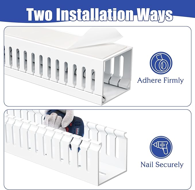 ZhiYo 66in Professional Server Rack Cable Management Raceway, H2in x W2in Cable - Image 4